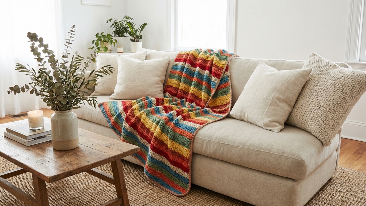Mantas de Crochê Arco-íris: A Solução Perfeita para Renovar sua Decoração