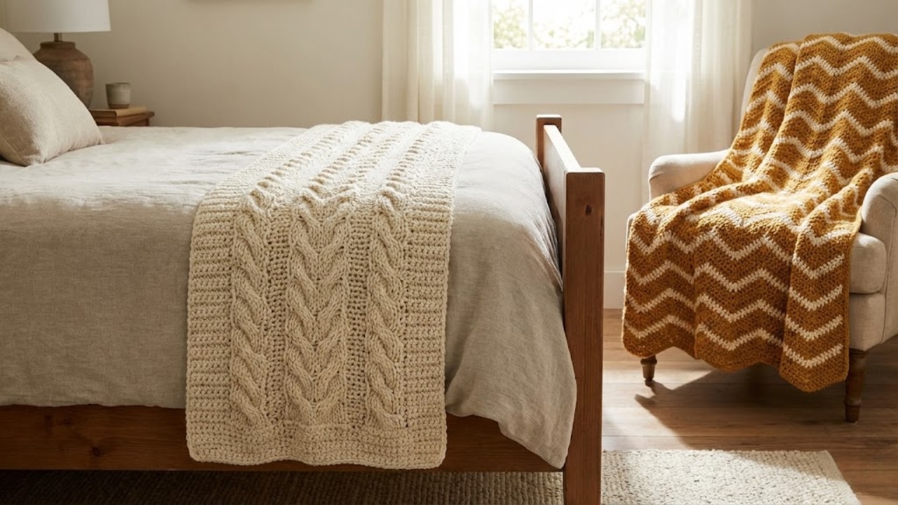 Mantas e Peseiras de Crochê: Transforme Sua Sala e Quarto com Sofisticação em 2026