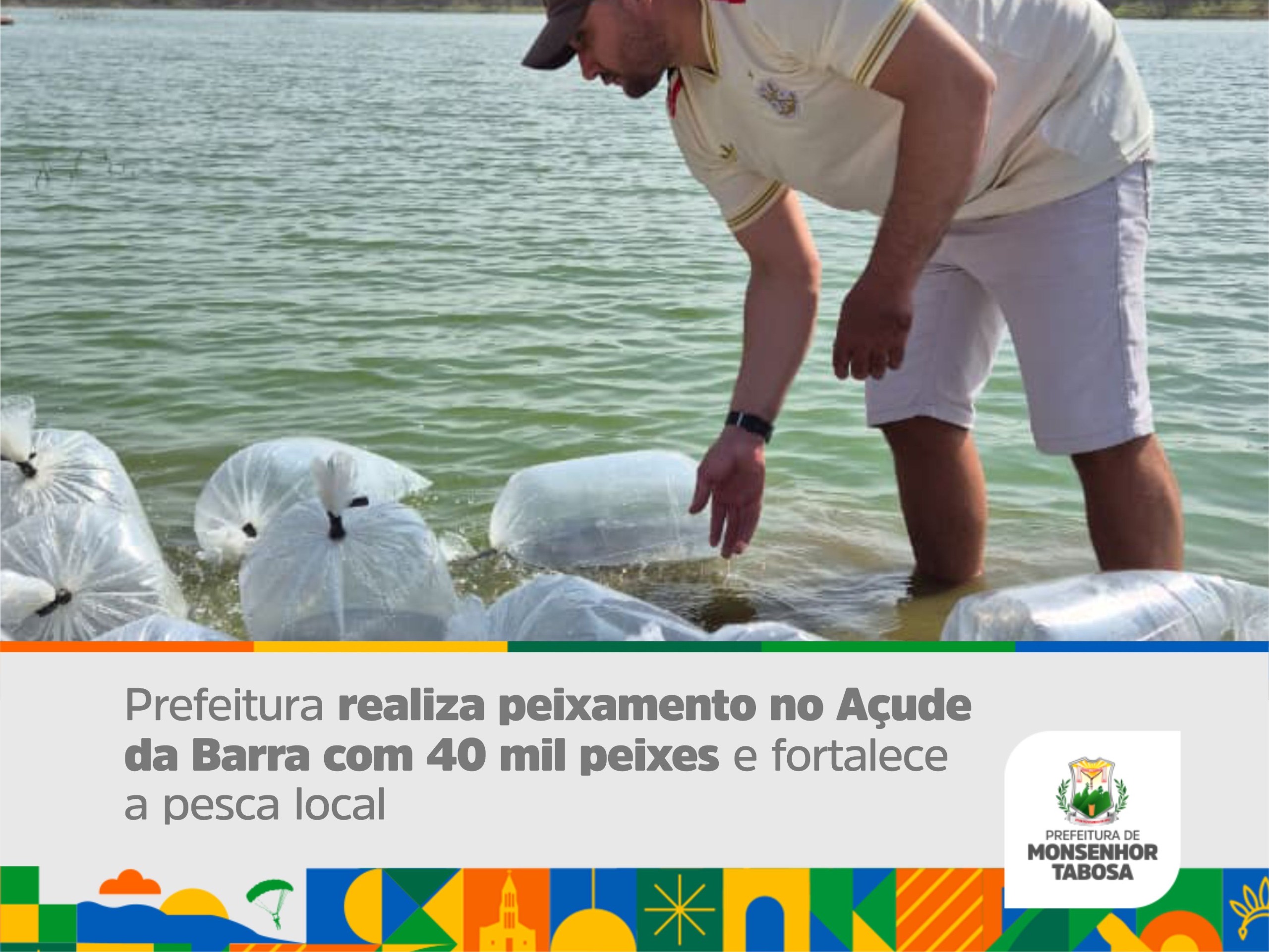 Monsenhor Tabosa Investe no Futuro: 40 Mil Alevinos são Lançados no Açude da Barra