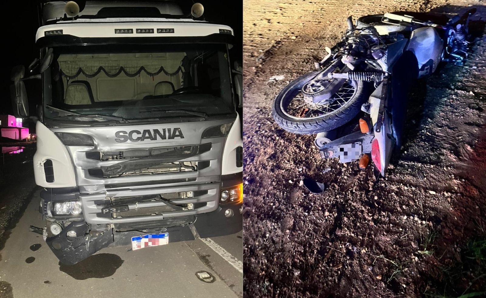 Motociclista morre após colisão com caminhão em rodovia de sc