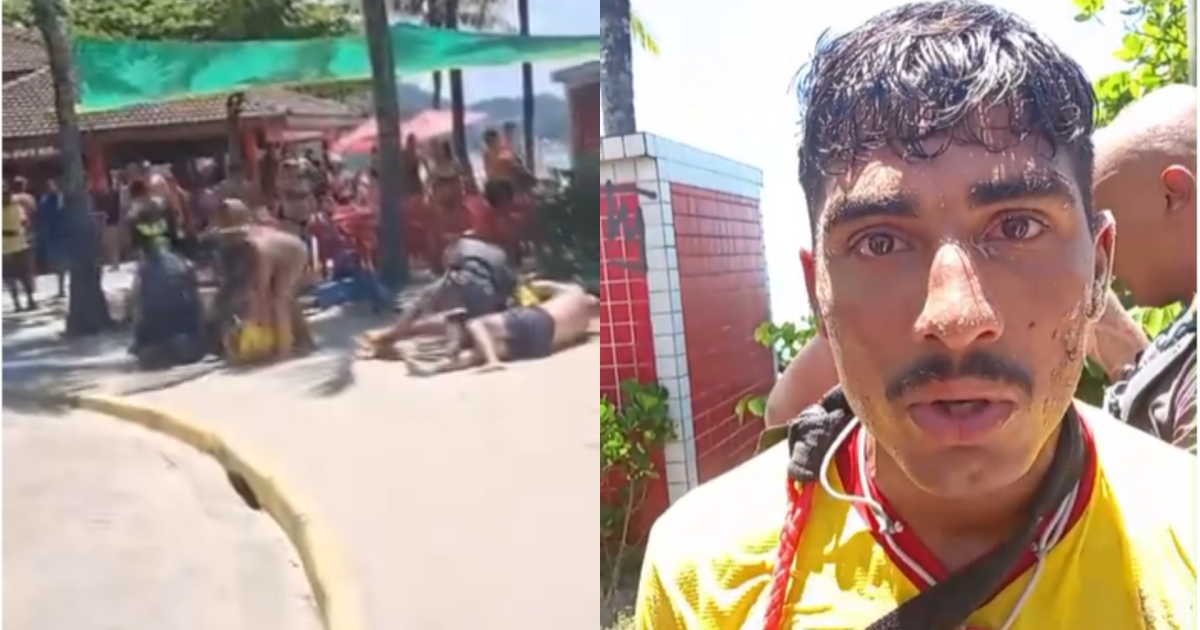 Mulher é presa após bater em salva-vidas em praia de SP; veja confusão
