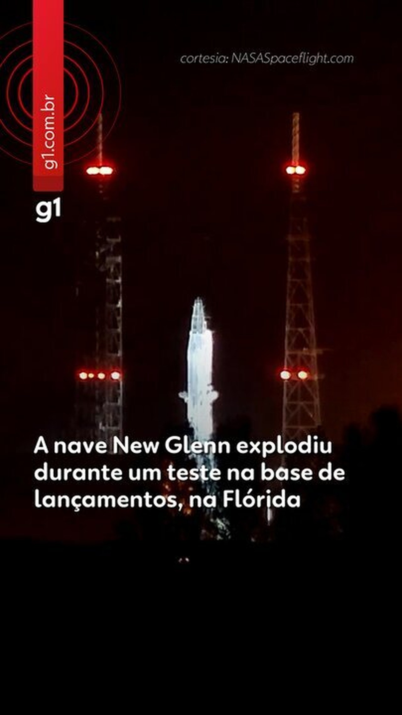 nave da Blue Origin explode durante teste na base de lançamento no Brasil