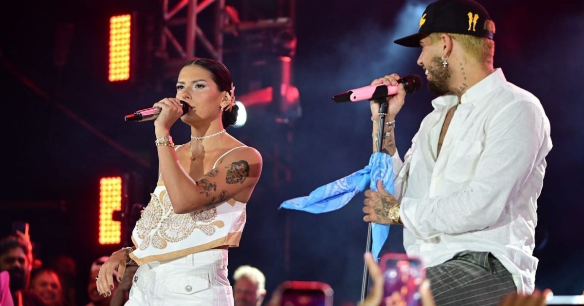 No palco com Zé Felipe, Ana Castela nega reconciliação com ex; veja momento