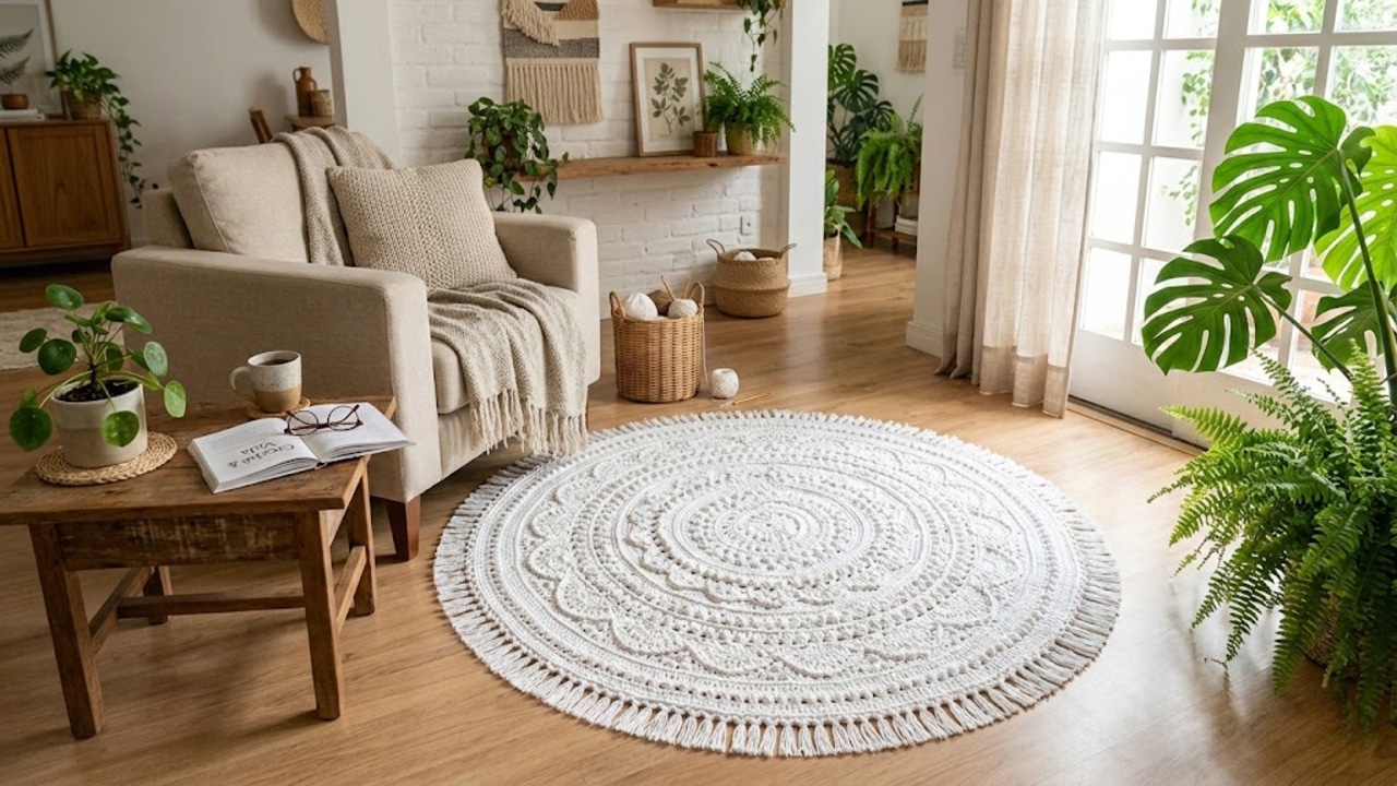 O Poder da Decoração: Tapetes de Crochê Branco para Ambientes Acolhedores