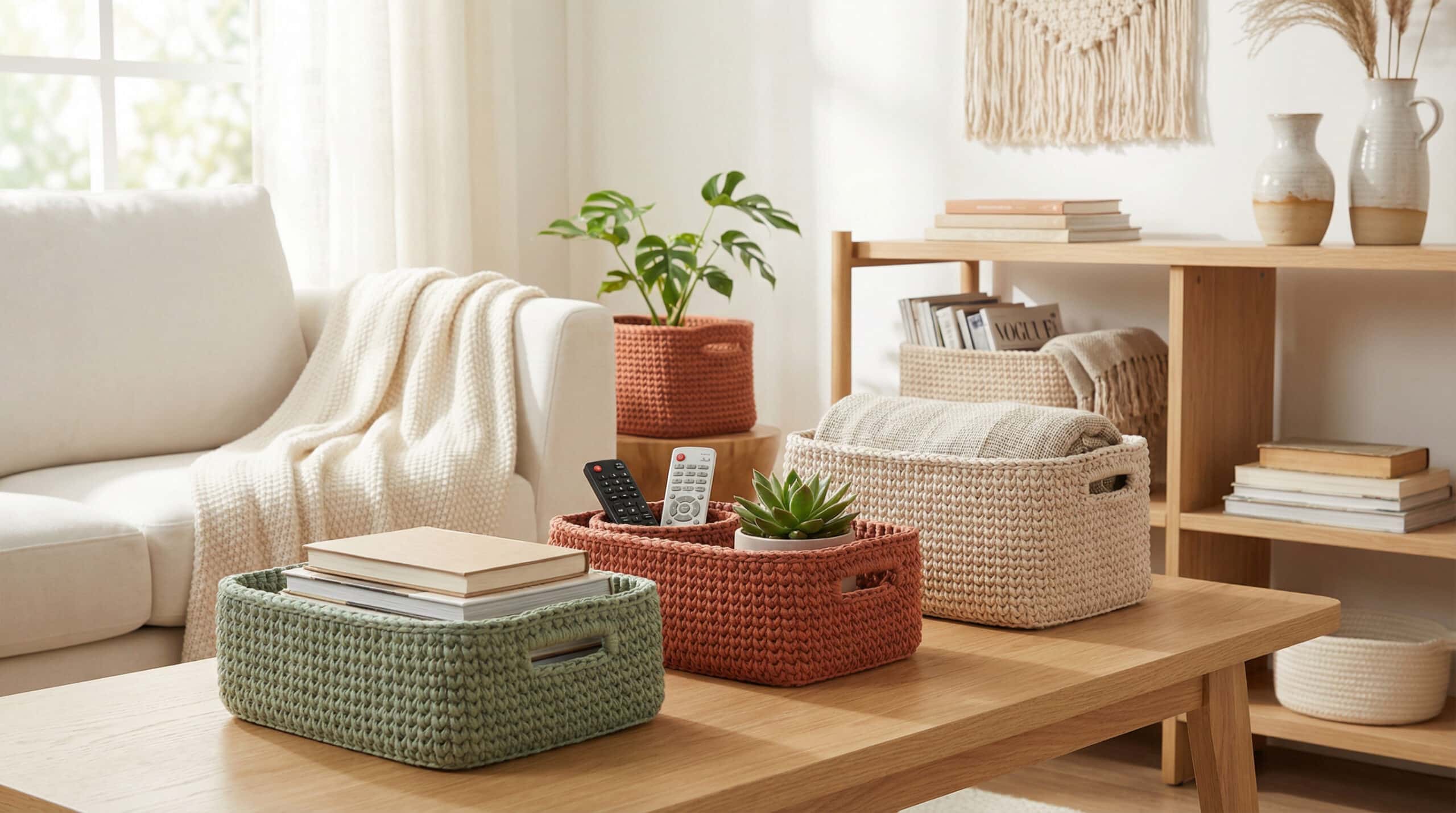 Organize Sua Casa com Cestos e Utilidades de Crochê: Dicas e Benefícios