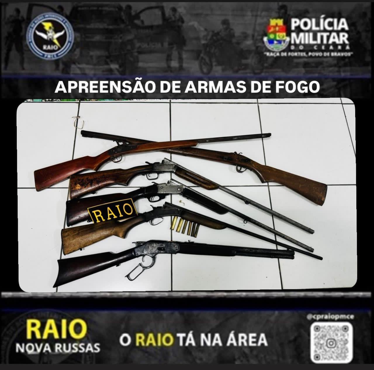 Polícia Apreende Armas na Zona Rural de Poranga: Operação de Sucesso