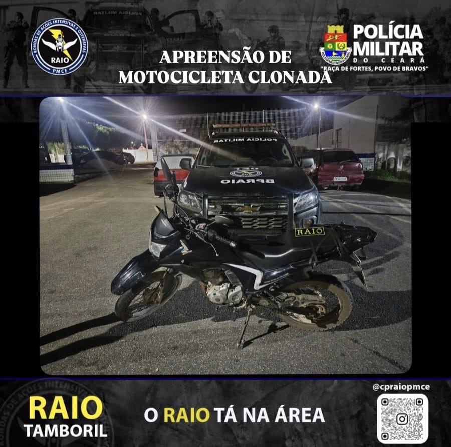 Polícia Civil apreende motocicleta clone em Monsenhor Tabosa: segurança pública na região