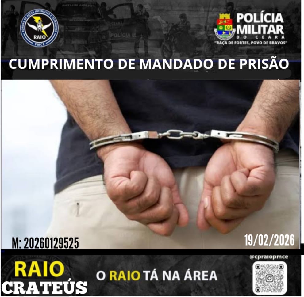 Prisão em Crateús: Mandado de Prisão é Cumprido com Sucesso