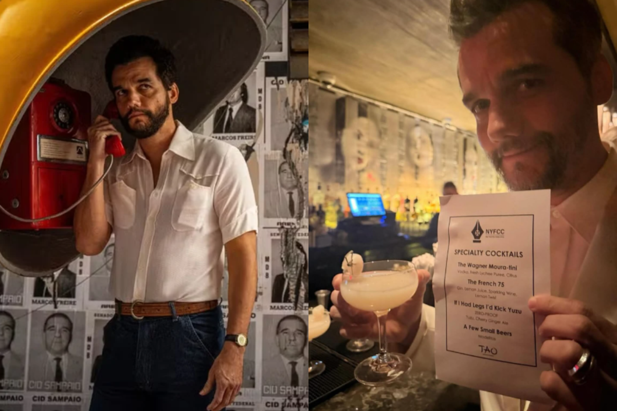 Provaria? Wagner Moura ganha drinque com seu nome em Nova York
