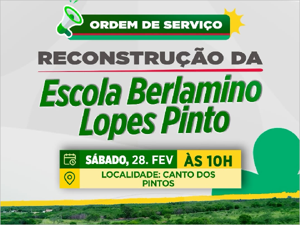 Reconstrução da Escola Berlamino Lopes Pinto: Um Passo para o Fortalecimento da Educação em Crateús