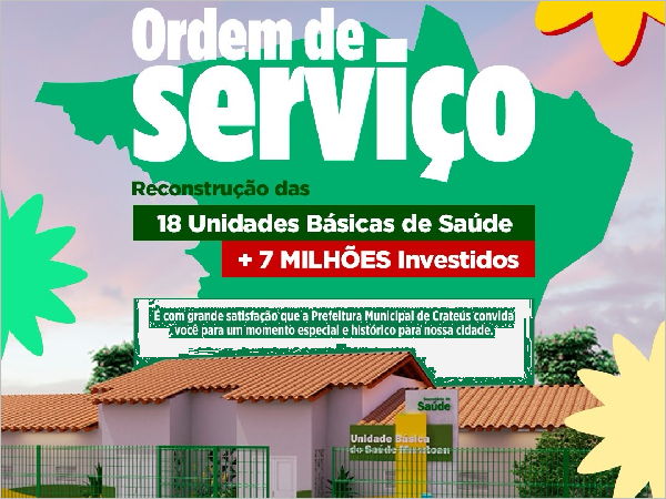 Reconstrução de Unidades de Saúde: Crateús Investe R$ 7 Milhões
