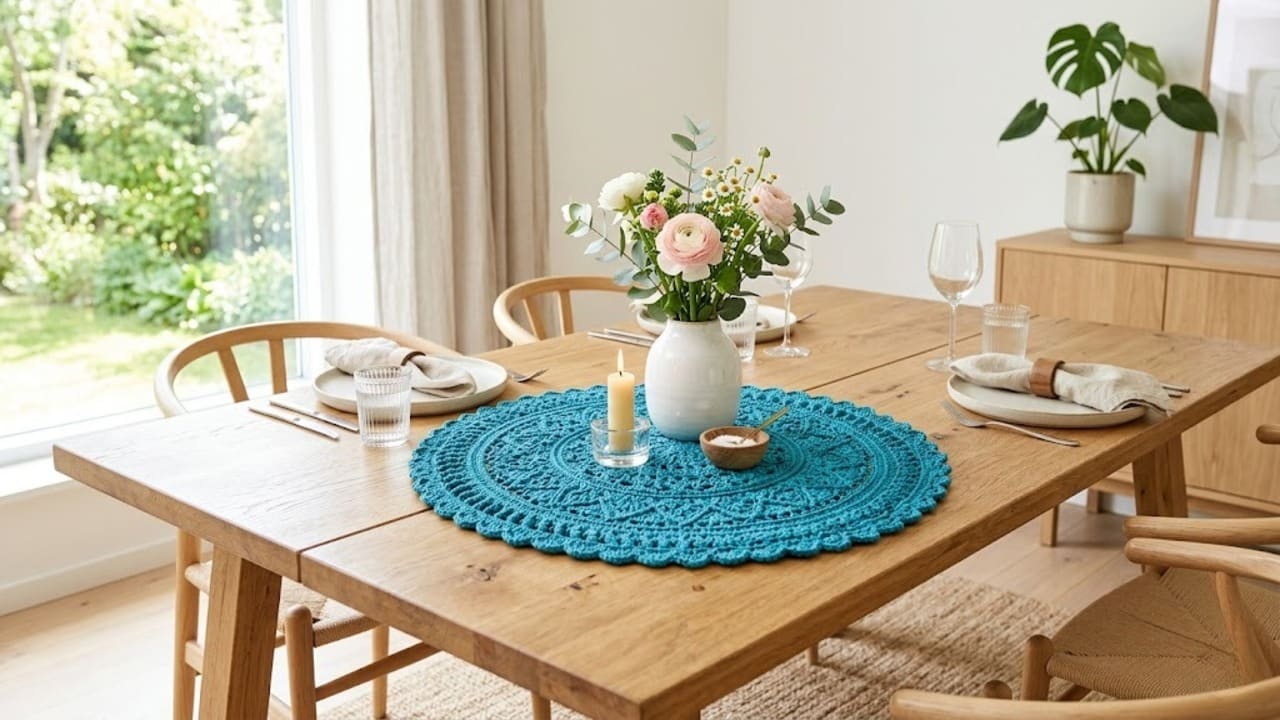 Renove sua sala de jantar com centros de mesa em crochê: A beleza do artesanato caseiro