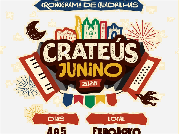 São João 2026: Confira o Cronograma Oficial do Crateús Junino