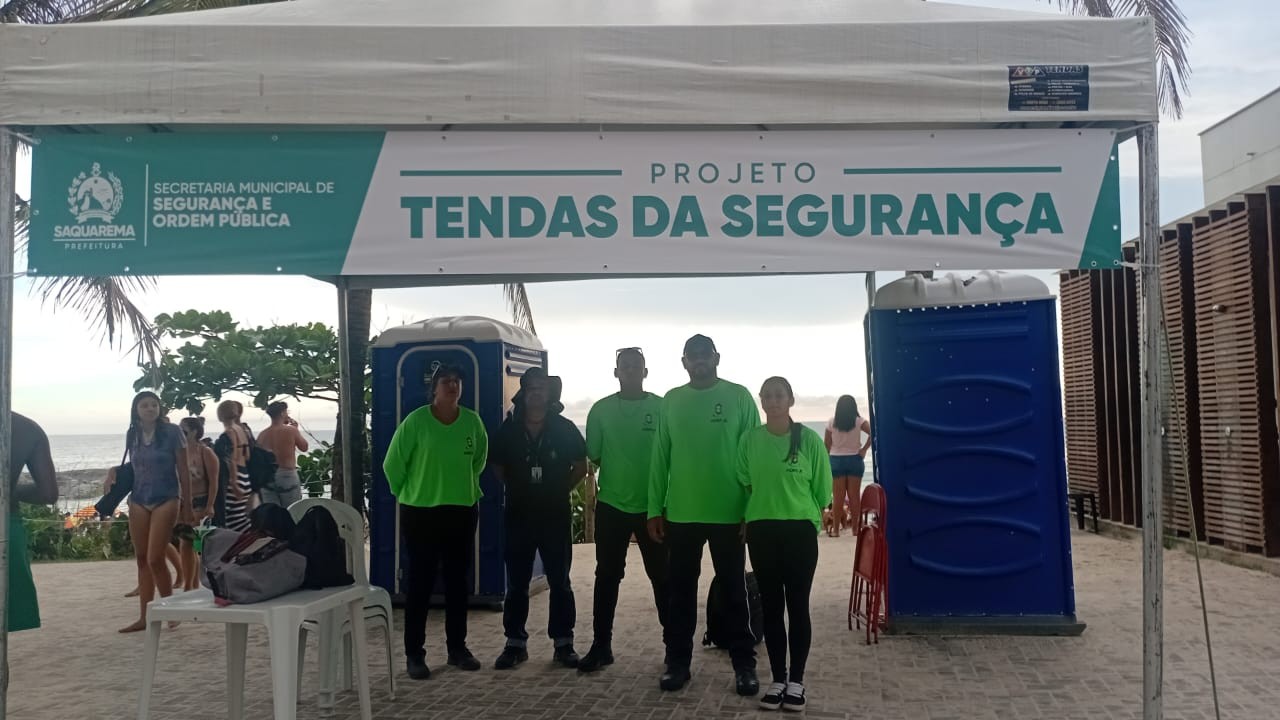 Saquarema instala seis tendas de segurança e ordenamento para reforçar a orla no verão 202