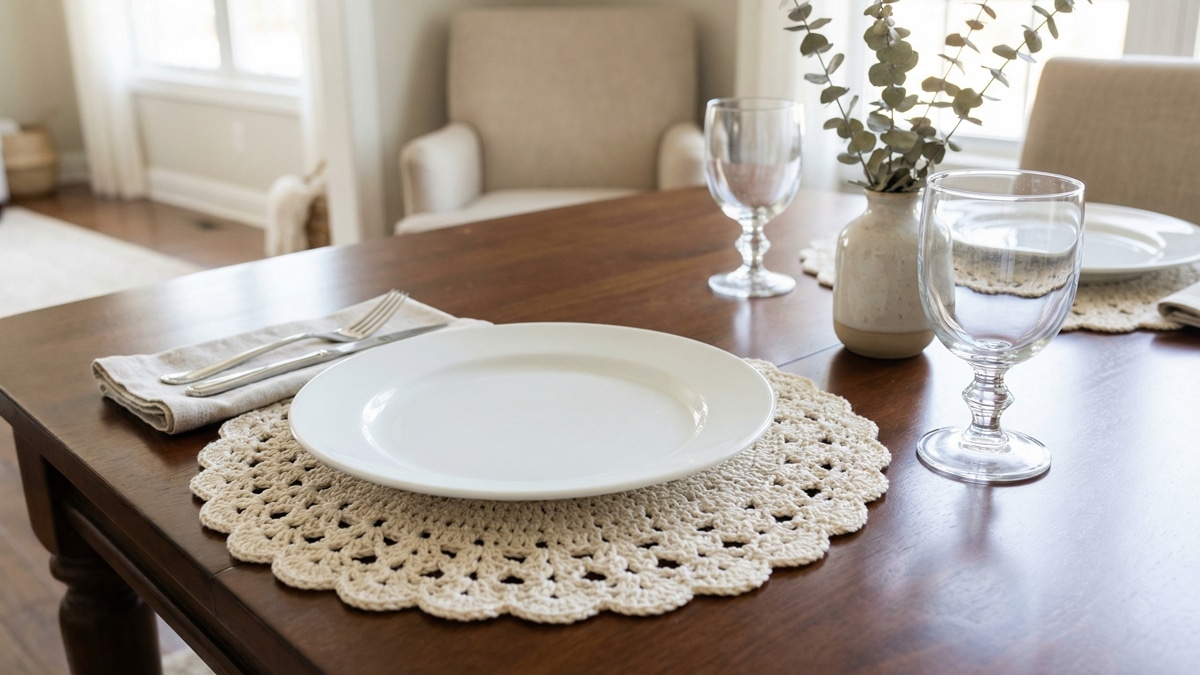 Sousplats de Crochê: A Arte de Proteger e Decorar Sua Mesa