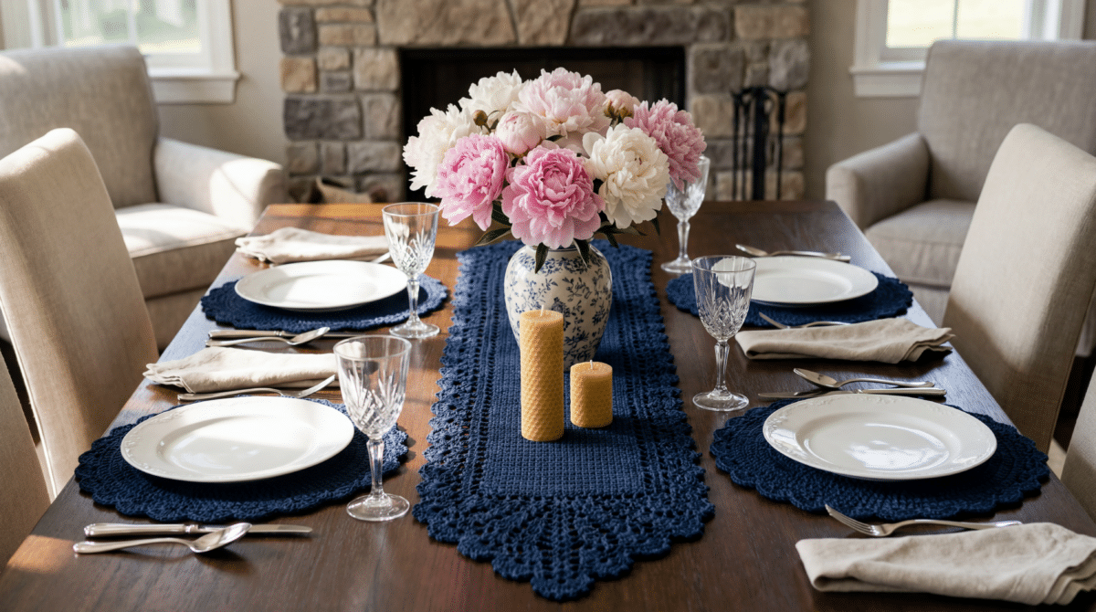 Sousplats e centros de mesa em crochê: Apele à sofisticação em sua mesa posta