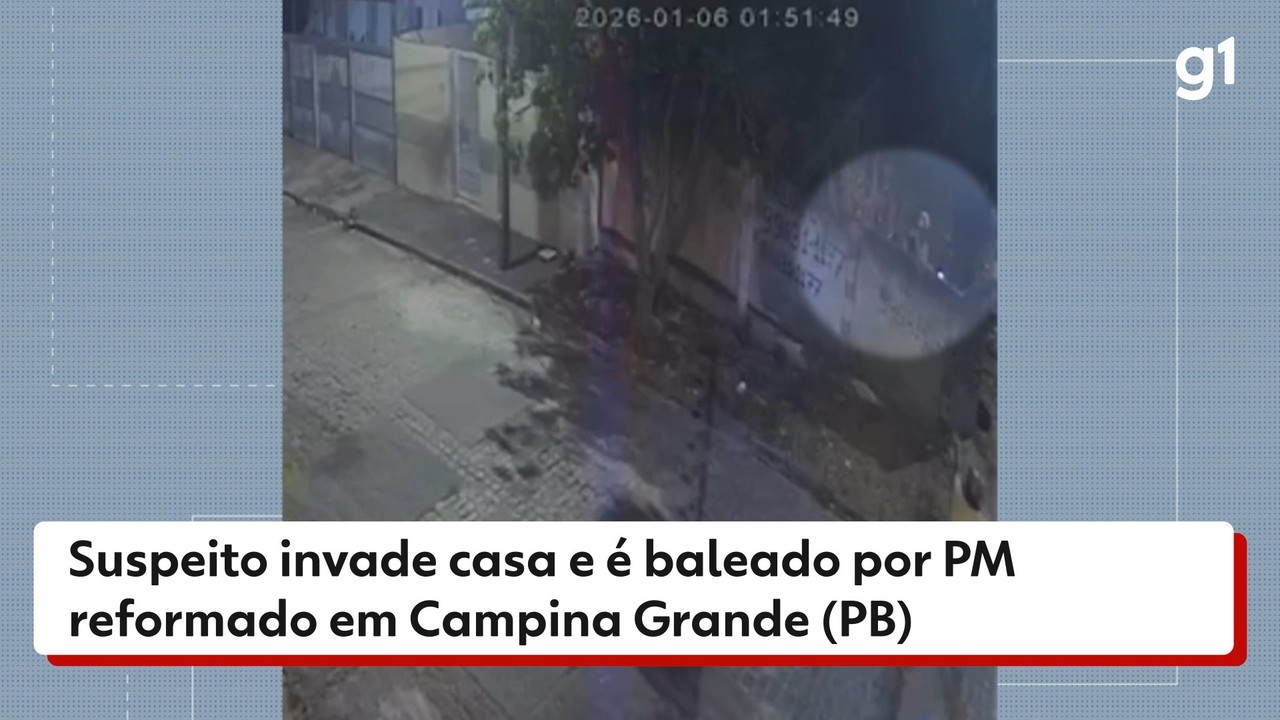 Suspeito invade casa e é baleado por policial militar reformado em Campina Grande; VÍDEO