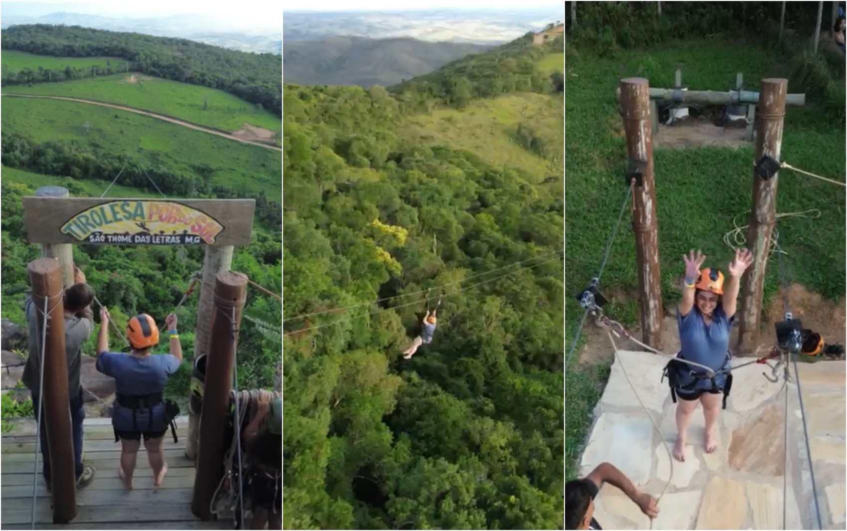 Tirolesa é reaberta após morte de turista em São Tomé das Letras