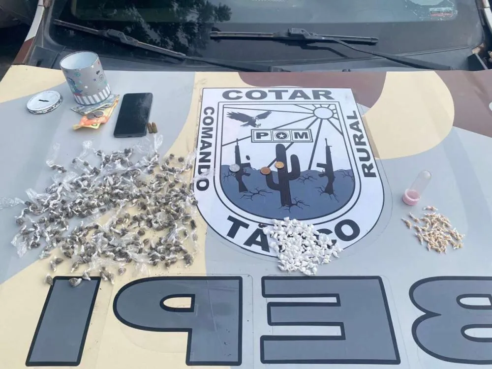 Tráfico de Drogas em Reriutaba: Polícia Militar Prende Suspeito e Apreende Entorpecentes