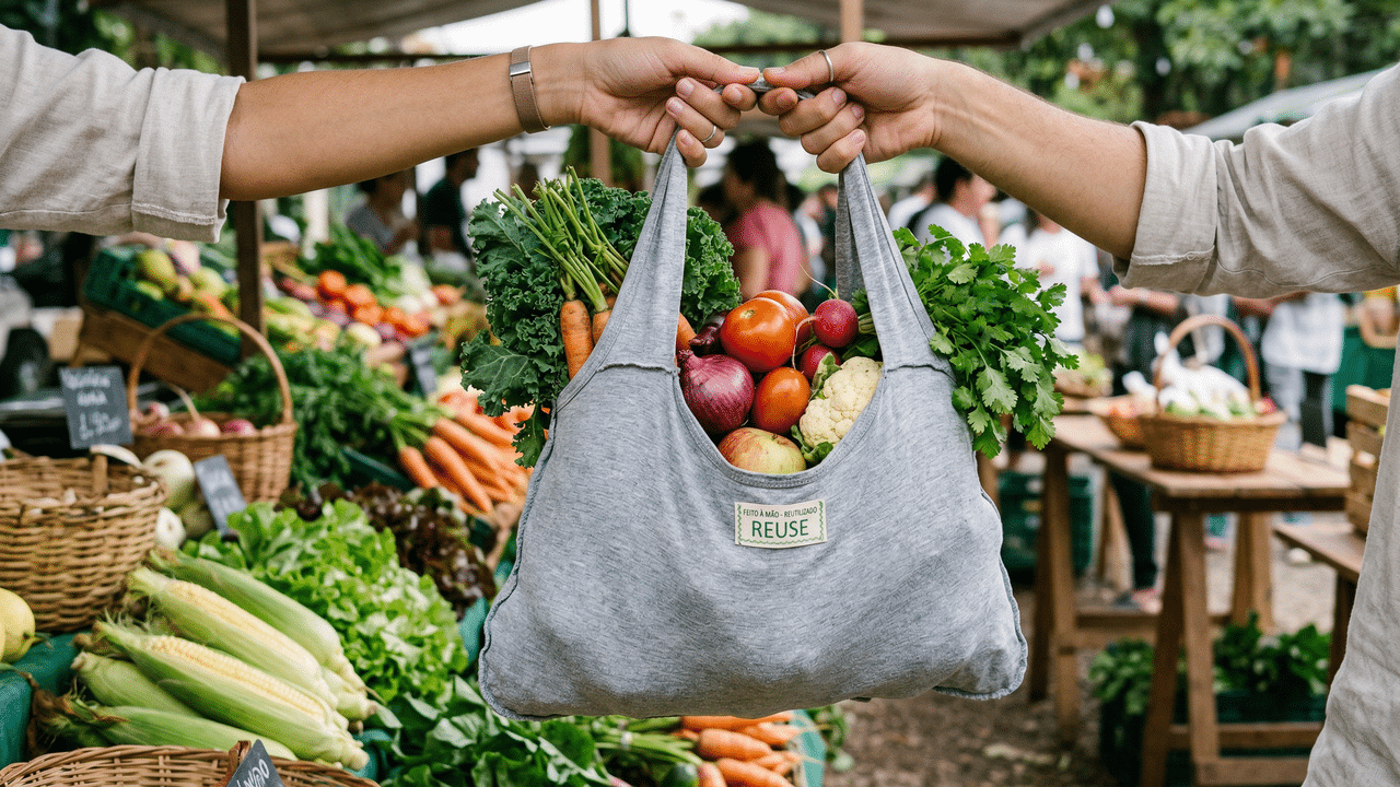 Transforme Camisetas Velhas em Sacolas Ecológicas Práticas e Reutilizáveis