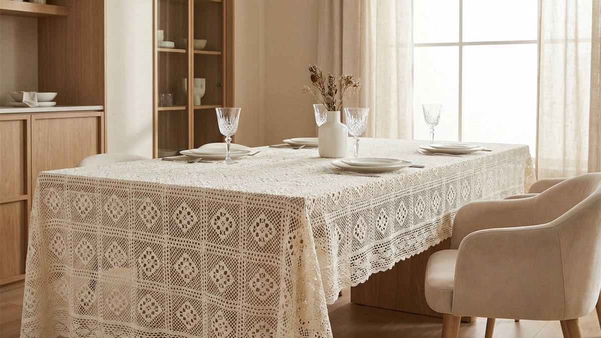 Transforme sua casa em um espaço de luxo com toalhas de mesa em crochê de alta qualidade
