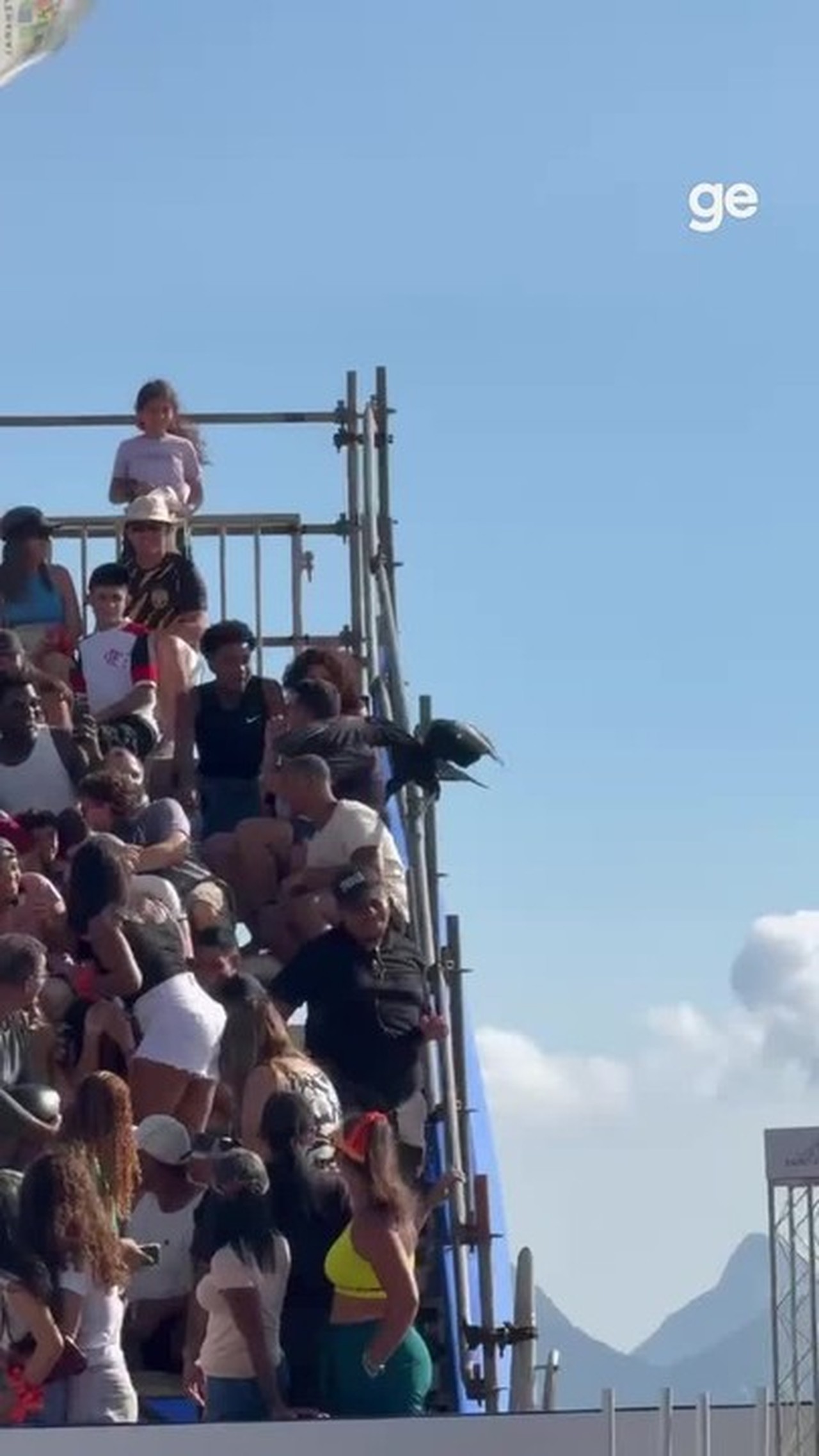 Urubu invade arquibancada do Areia Games e assusta torcedores no Rio