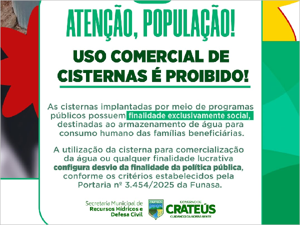 Uso Comercial de Cisternas: A Importância de Manter a Água à Disponição da População